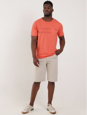 Bermuda Sarja Mokkai Masculina AREIA