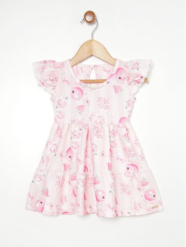 Vestido Infantil Para Bebê- ROSA