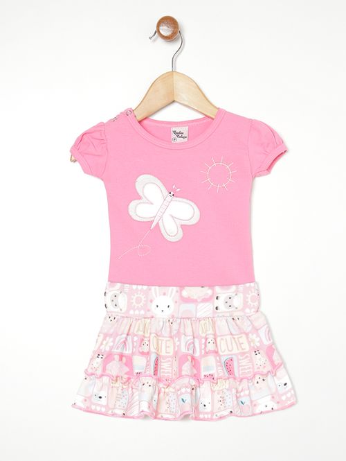 Conjunto Curto Infantil Para Bebê- ROSA