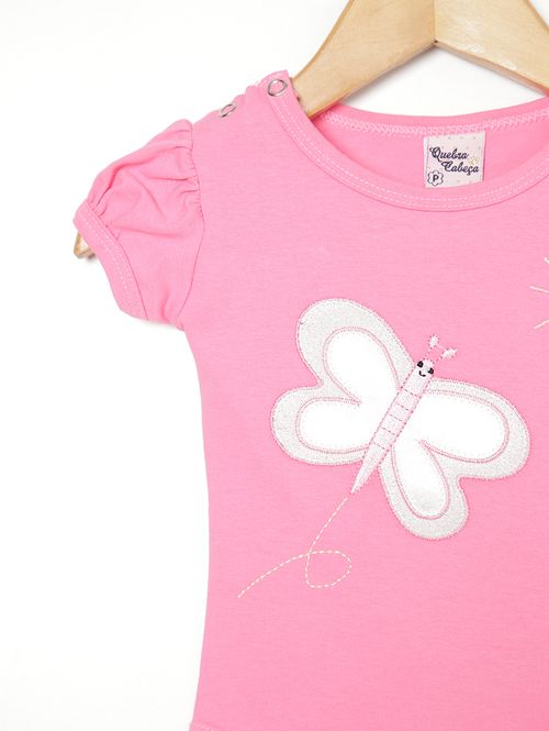 Conjunto Curto Infantil Para Bebê- ROSA