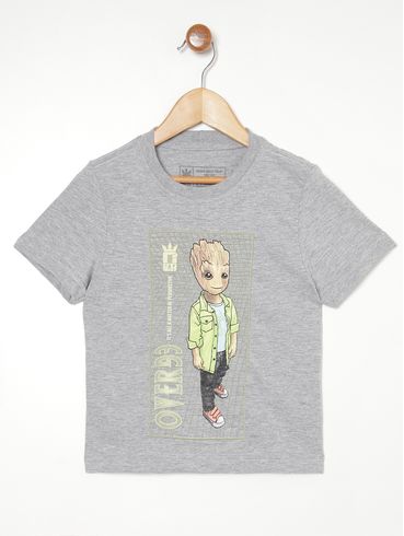 Camiseta Manga Curta Infantil Para Menino - MESCLA