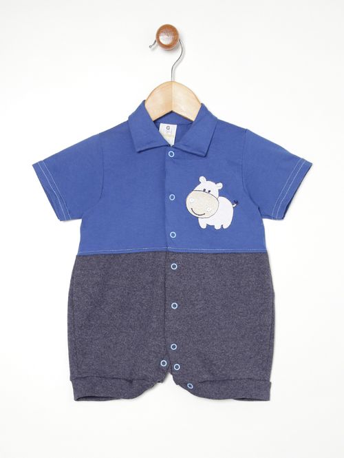 Macacão Infantil Para Bebê- AZUL