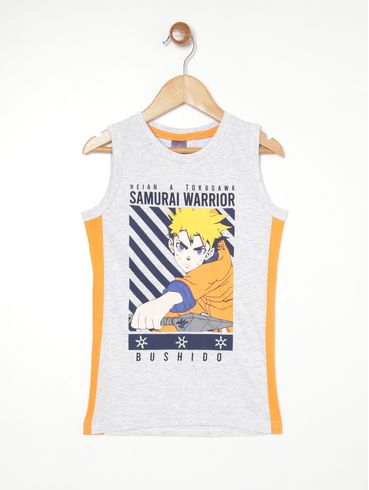 Camiseta Regata Infantil Para Menino - MESCLA