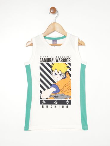 Camiseta Regata Infantil Para Menino - OFF WHITE