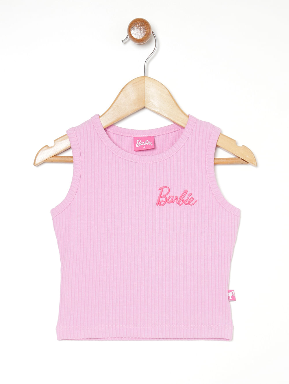 Vestido Manga Longa Infantil Fakini Barbie - Rosa