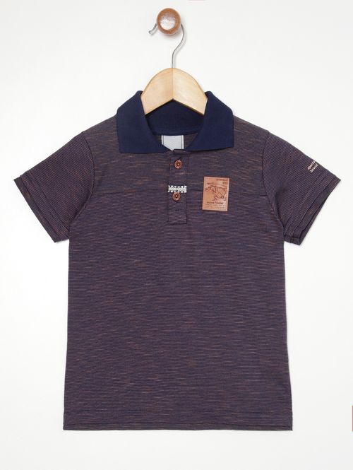Camisa Polo Infantil Para Menino - MARINHO