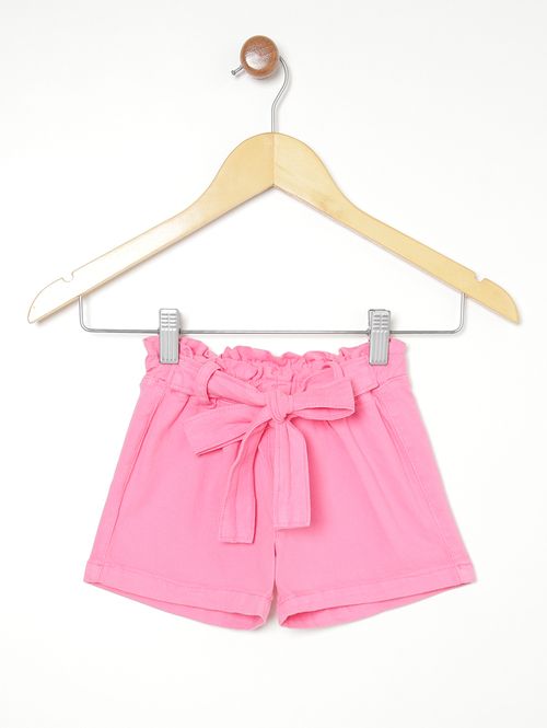 Short Sarja Clochard Infantil Para Menina - ROSA