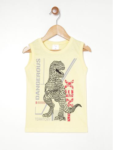 Camiseta Regata Infantil Para Menino - AMARELO