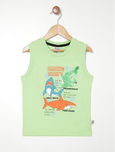 Camiseta Regata Infantil Para Menino - VERDE
