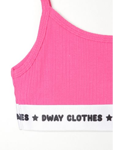 Top Cropped Juvenil Para Menina - PINK