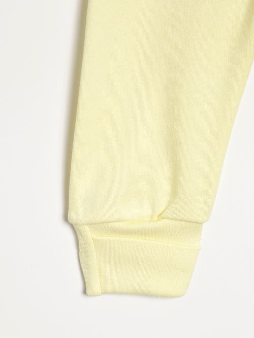 Pijama Ceroulinha Suedine Infantil Para Bebê - AMARELO