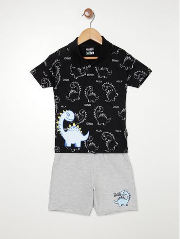 Conjunto Infantil Para Menino - PRETO/MESCLA