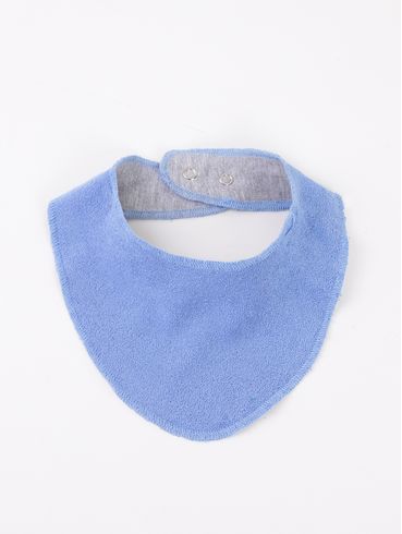 Babeiro Dupla Face Infantil Para Bebê- AZUL/MESCLA