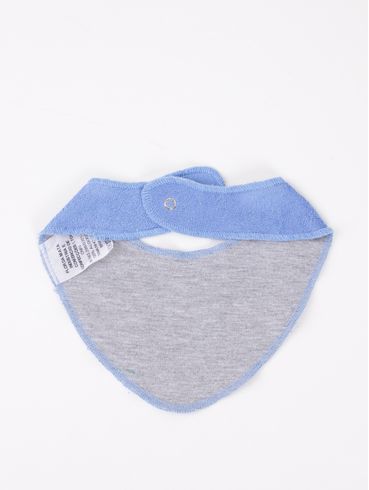 Babeiro Dupla Face Infantil Para Bebê- AZUL/MESCLA