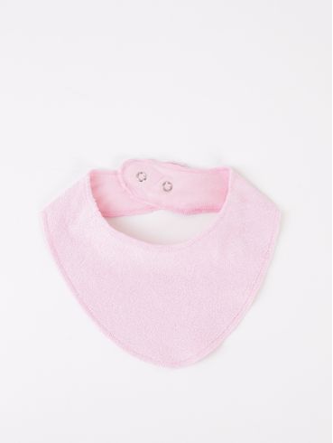 Babeiro Dupla Face Infantil Para Bebê- ROSA/ROSA CLARO