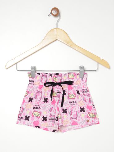Short Estampado Infantil Para Menina - ROSA