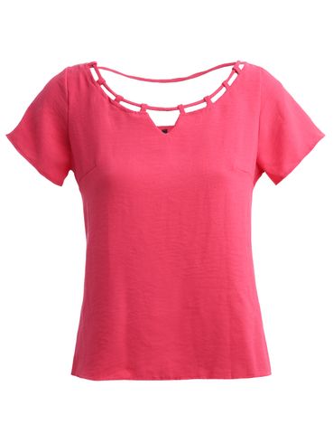 Blusa Manga Curta Feminina ROSA