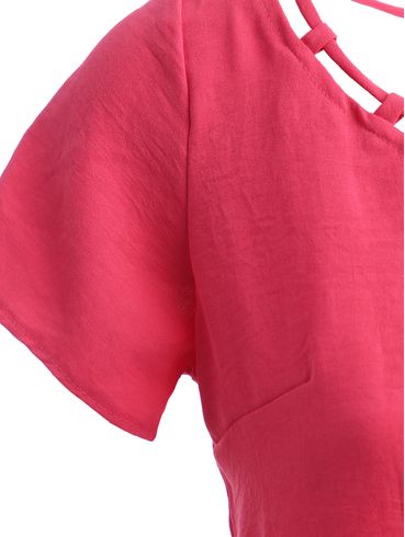 Blusa Manga Curta Feminina ROSA