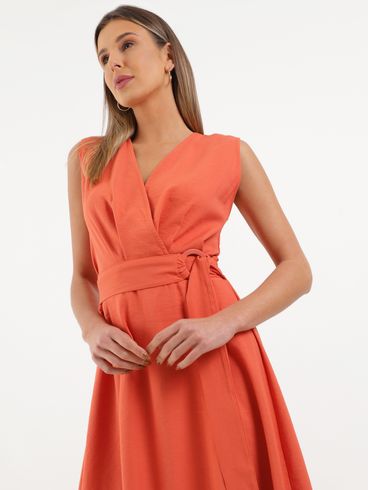 Vestido Midi Autentique Feminino LARANJA