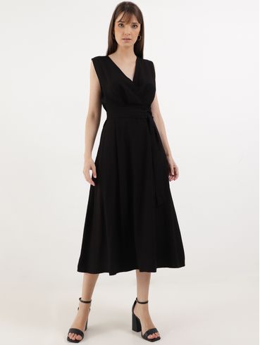 Vestido Midi Autentique Feminino PRETO