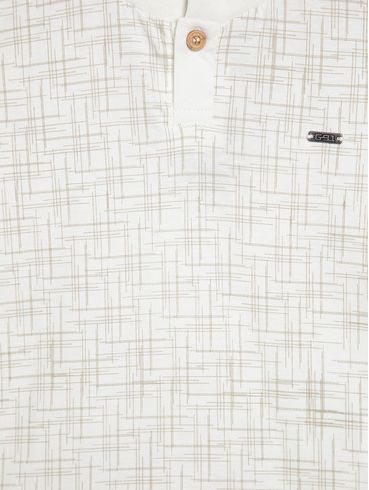 Camisa Manga Curta Infantil Para Menino - OFF WHITE