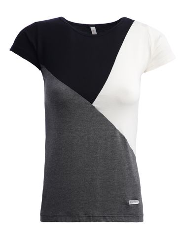 Blusa Manga Curta Feminina MESCLA ESCURO