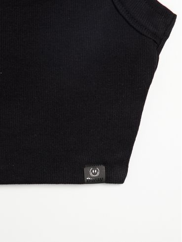 Blusa Regata Juvenil Para Menina - PRETO