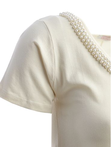 Blusa Manga Curta Feminina BEGE