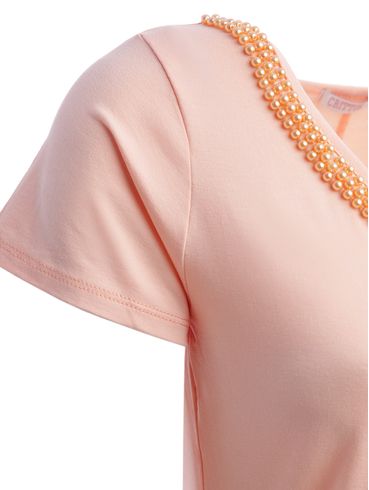 Blusa Manga Curta Feminina CORAL