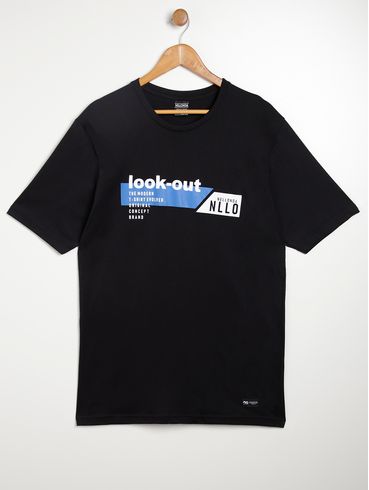 Camiseta Manga Curta Plus Size Masculina PRETO