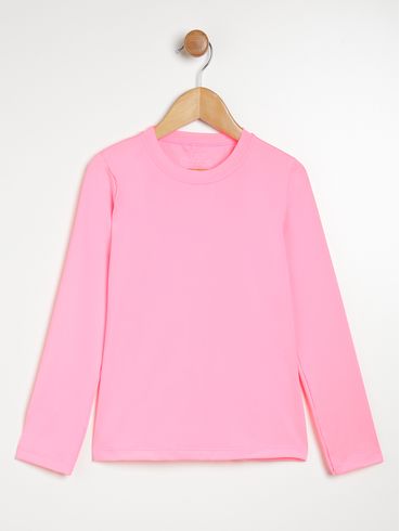 Blusa com Proteção Uv Juvenil Para Menina - ROSA