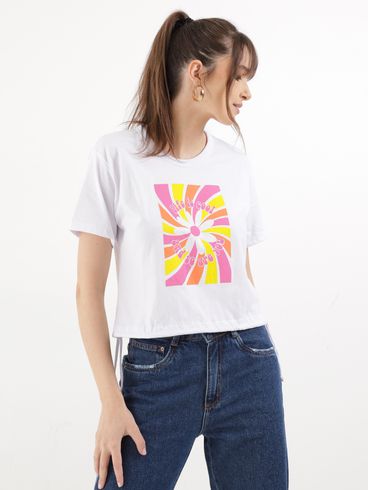 Blusa Manga Curta Feminina BRANCO