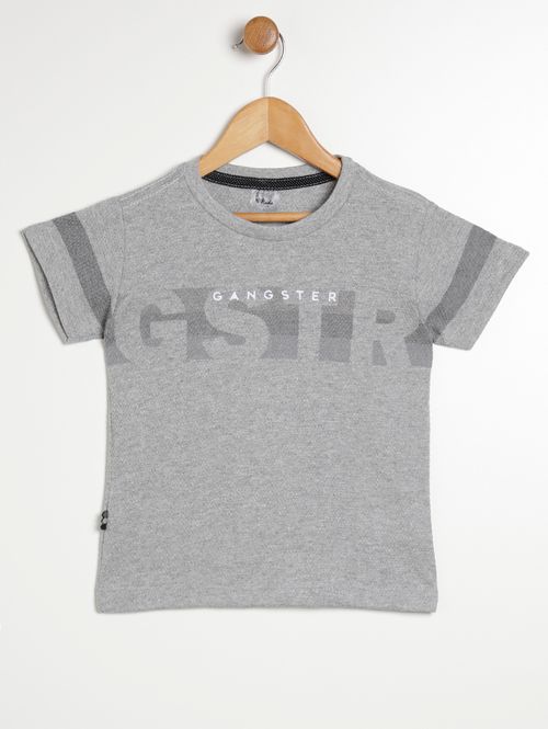 Camiseta Gangster Infantil Para Menino - CINZA