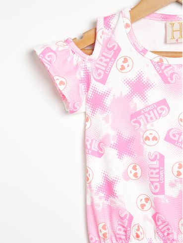 Conjunto Curto Infantil Para Menina - OFF WHITE