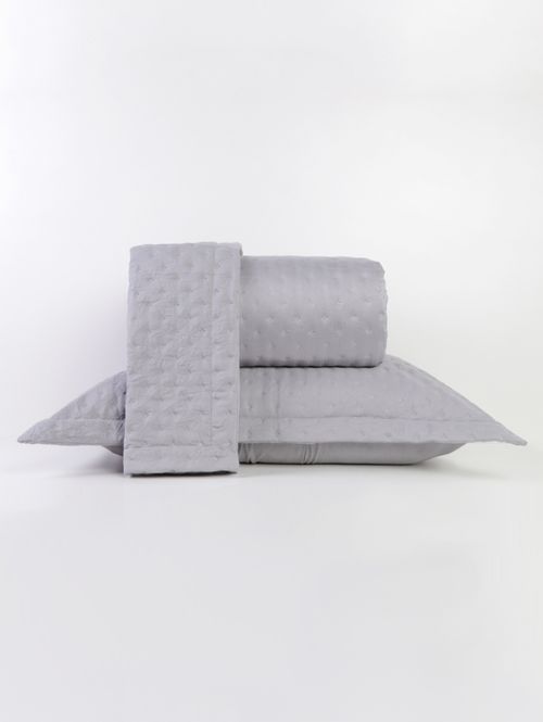 Colcha Casal Frisson Altenburg CINZA