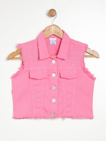 Colete Sarja Juvenil Para Menina - ROSA
