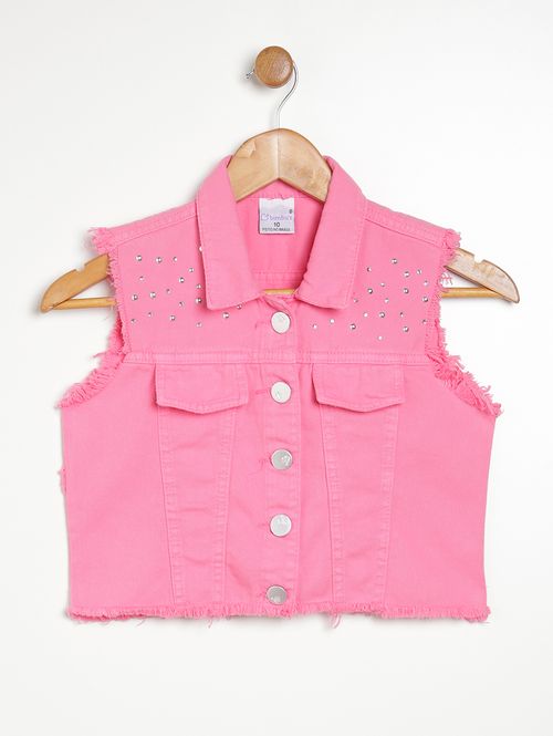 Colete Sarja Juvenil Para Menina - ROSA