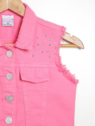 Colete Sarja Juvenil Para Menina - ROSA