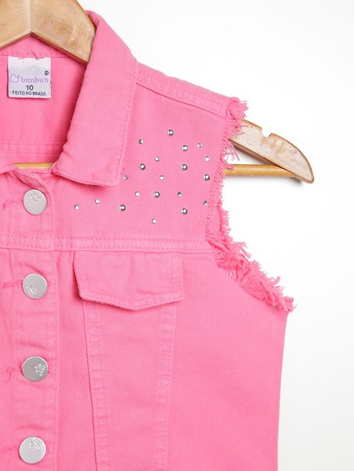 Colete Sarja Juvenil Para Menina - ROSA