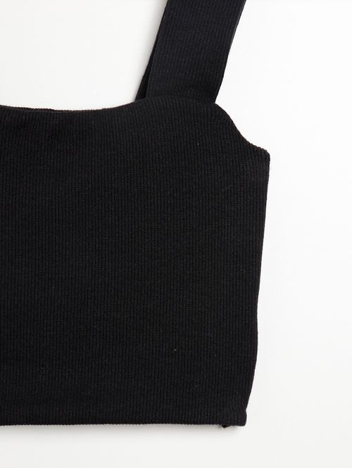 Blusa Cropped Vels Juvenil Para Menina - PRETO