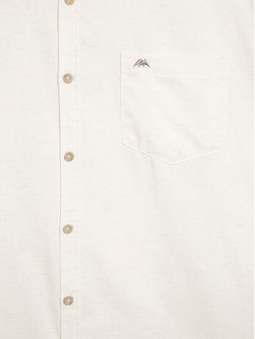 Camisa Manga Curta Plus Size Masculina OFF WHITE
