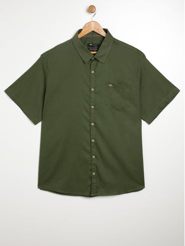 Camisa Manga Curta Plus Size Masculina VERDE
