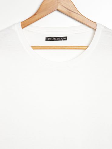 Camiseta Manga Curta Plus Size Masculina OFF WHITE