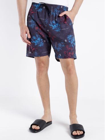 Bermuda Estampada Masculina PRETO