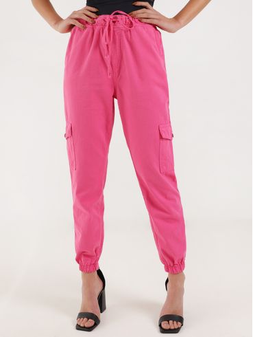 Calça Sarja Jogger Feminina PINK