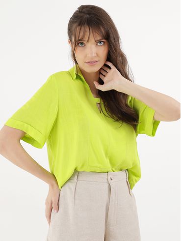 Blusa Manga Curta Autentique Feminina VERDE