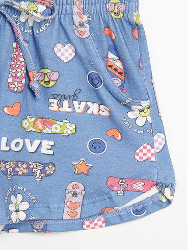 Conjunto Curto Infantil Para Menina - ROSA