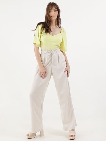 Blusa Cropped Manga Curta Feminina VERDE