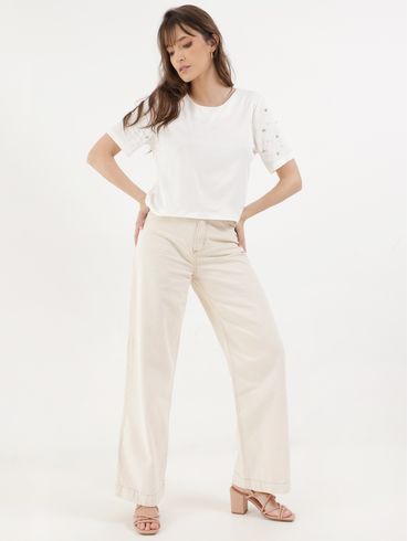 Blusa Manga Curta Feminina BRANCO