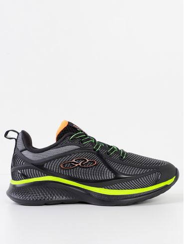 Tênis Esportivo Olympikus Infantil Para Menino - Preto/Chumbo